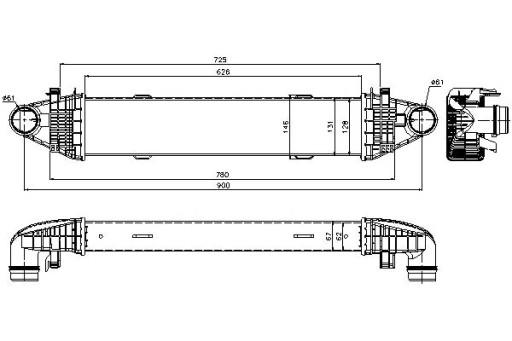 96535 (NIS) 8ML376777091 817M53 351319000000000 - ИНТЕРКУЛЕР NISSENS MERCEDES C (C204) C T-MODEL (S