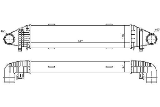 96597 (NIS) MS4525 IC299 8ML376777111 7063027 - ИНТЕРКУЛЕР NISSENS MERCEDES C T-MODEL (S204) C (W