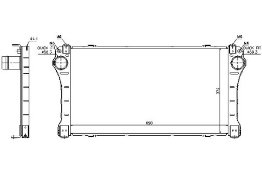 96564 - ИНТЕРКУЛЕР NISSENS TOYOTA AURIS 2.0 D-4D (NRE15_.