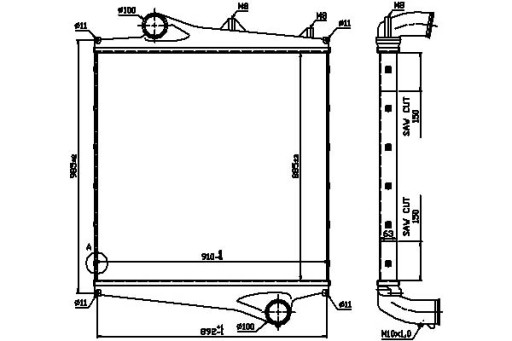 96961 3883920 - ИНТЕРКУЛЕР NISSENS VOLVO FE FH FH 12 FH 16 FM FM