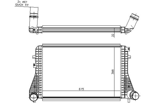 96493 NIS/BOX - ИНТЕРКУЛЕР NISSENS VW BEETLE 2.0 TDI (5C1)