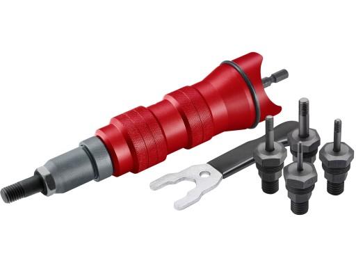 КЛЕПАЛЬНИК ПЕРЕХІДНИК ДЛЯ ВИКРУТКИ ТА СВЕРДЛА ЗАКЛЕПКИ М3-М8 Fortum