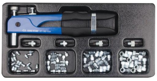 ЗАКЛЕПКА М4-М8 З РУКОВОДСТВОМ З НАБОРОМ ЗАКЛЕПНИХ ГАЙОК KING TONY