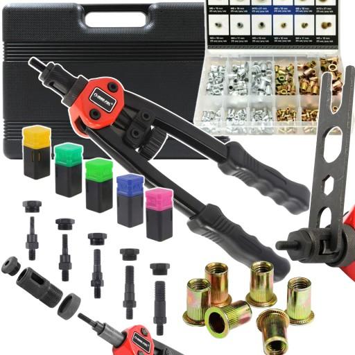 ЗАКЛЕПКА РУЧНА M5-M12 + НАБІР 350 шт.