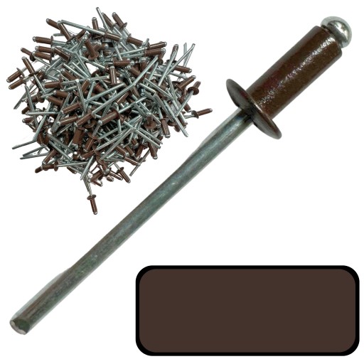 Заклепки 4x10 мм темно-коричневий-колір RAL 8017 шоколадний 500 шт