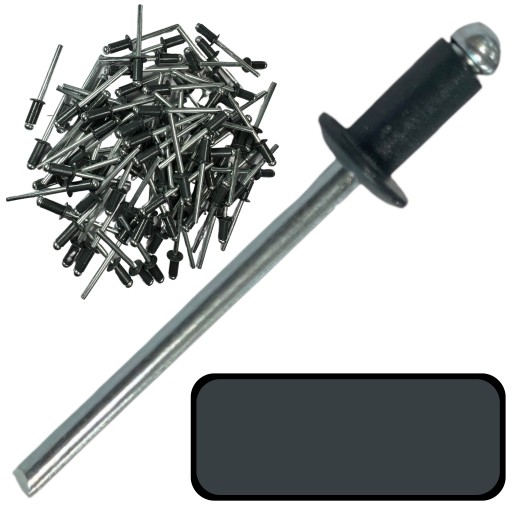 Заклепки 4x18 мм антрацит-колір RAL 7016 Антрацитовий Сірий-500 шт