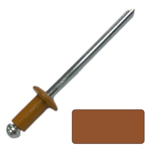 Заклепки 4x8 мм-колір RAL8001 - 500 шт.