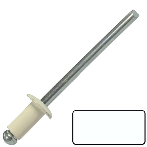 ЗАКЛЕПКИ 4X8мм - ЦВЕТ RAL9016 - 1000 ШТ.