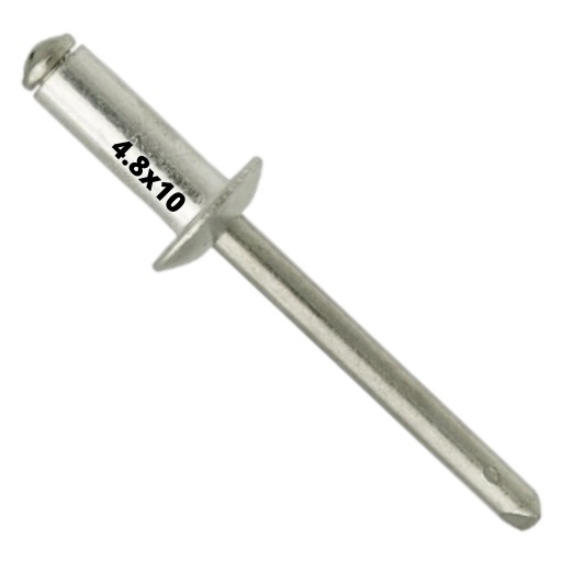 ЗАКЛЕПКИ АЛЮМИНИЕВЫЕ ГЛУХИЕ 4,8х10мм 1000 ШТ.