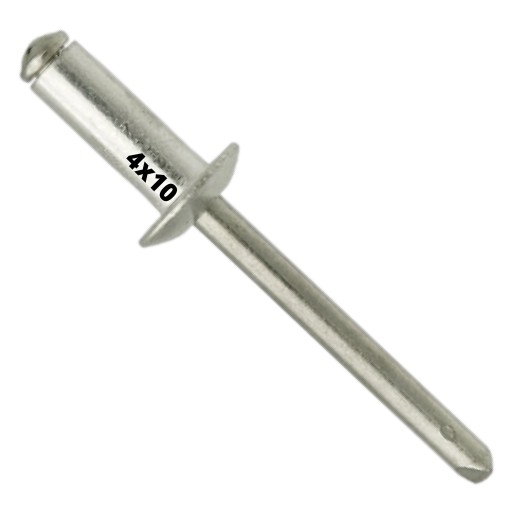 Алюмінієві заклепки 4x10 мм заклепки 500 шт.