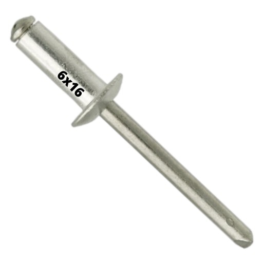 Алюмінієві заклепки 6X16 мм 500 шт.