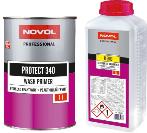 NOVOL-реактивная грунтовка-WASH PRIMER PROTECT 340 1L + UTW H5910