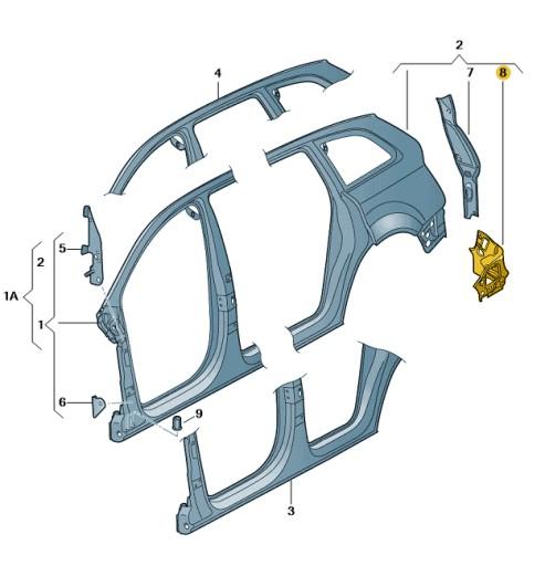 3D0905865E - Вставка ключа зажигания AUDI A8 D3 3D0905865E