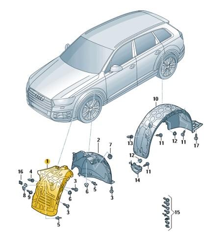 НОВА ОРИГІНАЛЬНА КОЛІСНА АРКА AUDI OE 4M0821172R
