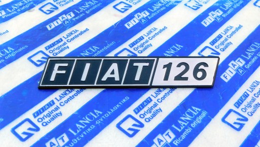 НОВА емблема АЛЮМІНІЄВИЙ значок логотип напис польський Fiat 126 126p ST ORIGINAL
