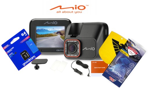 НОВЫЙ видеорегистратор Mio MiVue C580 + бесплатная карта памяти 64 ГБ и ароматизатор