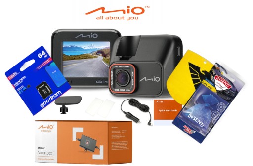 НОВЫЙ видеорегистратор Mio MiVue C580 + карта памяти Smartbox 64 ГБ и ароматизатор