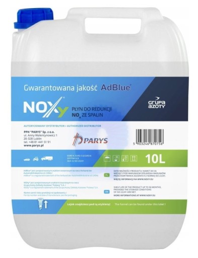 NOXY ADBLUE AD BLUE CATALIC FLUID DPF 10л