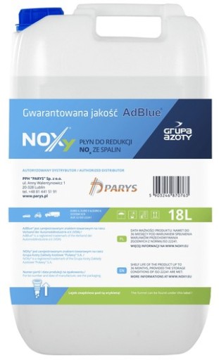 NOXY ADBLUE CATALYTIC FLUID Diesel 18л 20кг