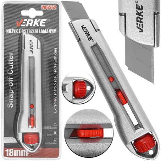 НІЖ ШПАЛЕРІЗАК СКЛАДНИЙ ЛЕЗ 18ММ УНІВЕРСАЛЬНИЙ ЦІЛЬНИЙ МЕТАЛЕВ