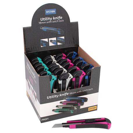 Ніж Ніж універсальний 18 мм коробка для зберігання эксп24шт