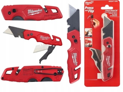 СКЛАДНОЙ НОЖ MILWAUKEE FASTBACK НОЖ СО СМЕННЫМ ТРАПЕЦИАЛЬНЫМ АЛЮМИНИЕВЫМ ЛЕЗВИЕМ