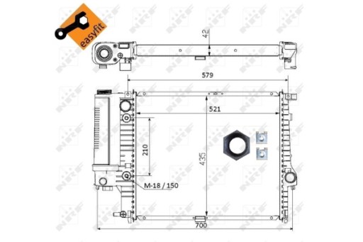NRF 50564 Радиатор системы охлаждения двигателя