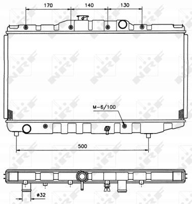NRF 526711 ІГРАШКА РАДІАТОР, СИСТЕМА ОХОЛОДЖЕННЯ ДВИГУНА