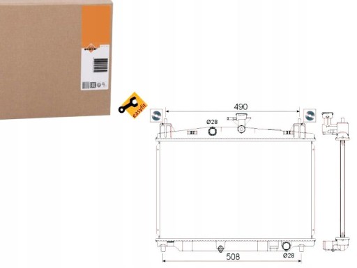 NRF 53751 РАДІАТОР, СИСТЕМА ОХОЛОДЖЕННЯ ДВИГУНА МАЗД