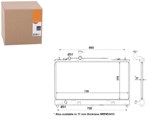 NRF 56063 Радиатор системы охлаждения двигателя