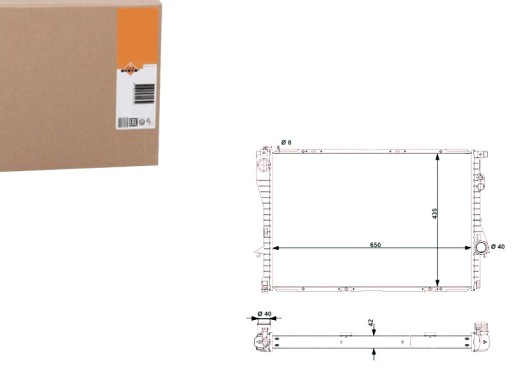 NRF55323/RS6 - РАДИАТОР NRF BMW E39 38 94-04 NRF