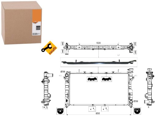 NRF53734/RS5 - NRF РАДІАТОР CHRYSLER VOYAGER 00-