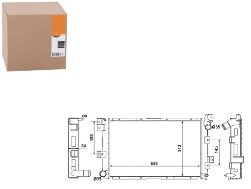 NRF58061(EXT) - РАДИАТОР NRF CHRYSLER VOYAGER 2.5TD 95-01 NRF