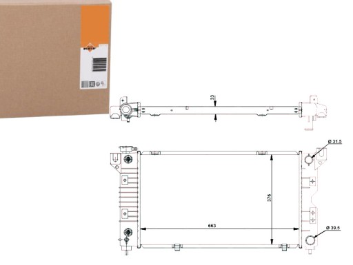 NRF50238(EXT) - РАДИАТОР NRF CHRYSLER VOYAGER 95- NRF