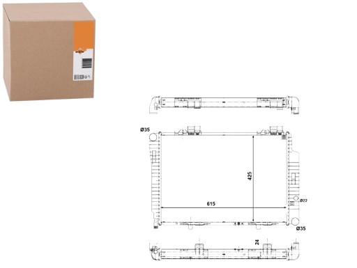 NRF51284/RS5 - NRF РАДІАТОР DB C/E-CLASS 96- 202/210