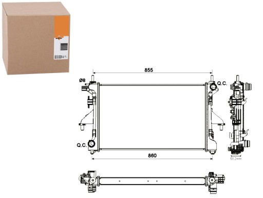 NRF54204(EXT) - РАДИАТОР NRF FIAT DUCATO BOXER JUMPER 2.2HDI 2.3M