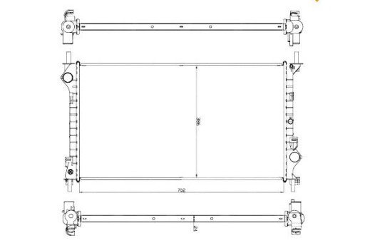54756 1365998 - Радиатор nrf ford connect 1.8 1.8tdci 02-13 nrf