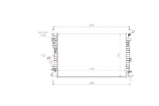 53743 5S6H8005AA - Радиатор nrf ford fiesta fusion 1.6tdci 04- nrf