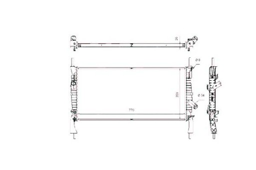 53746 1373156 - Радиатор nrf ford transit 2.2 2.4 06- nrf