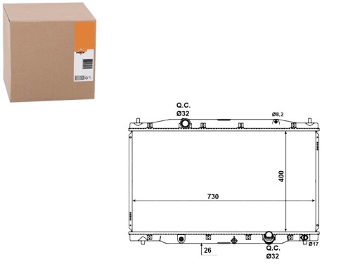 NRF58457(EXT) - NRF РАДІАТОР HONDA CR-V 2.2 CTDI 10-2006> NRF