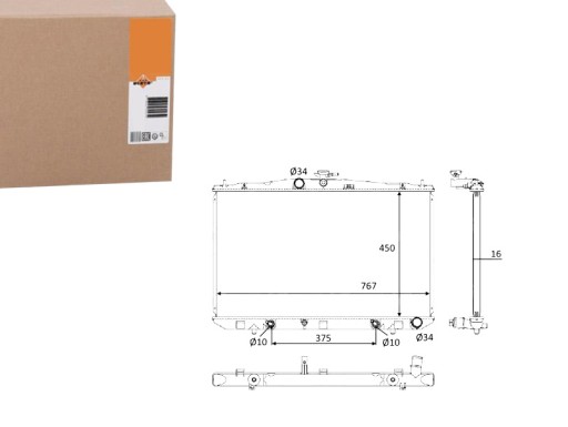 NRF58610(EXT) - NRF РАДІАТОР LEXUS RX350 3.5 09- NRF