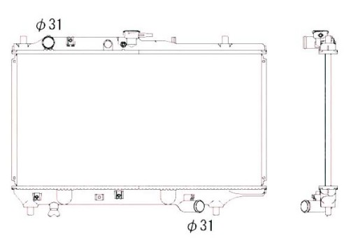 53322 MZ2068 - Радиатор nrf mazda 323 1.3 89- nrf