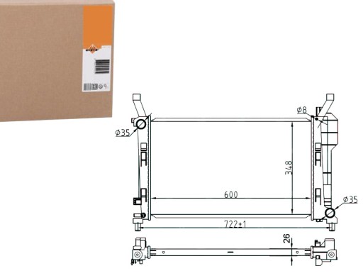 NRF53106/RS6 - Радіатор nrf mercedes a-class w169 b-class w245 0