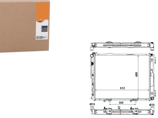 NRF53786(EXT) - РАДИАТОР NRF MERCEDES W124 4.2B 92-95 NRF