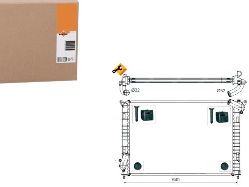 NRF53808/RS6 - РАДИАТОР NRF MINI COOPER 1.6 02- NRF