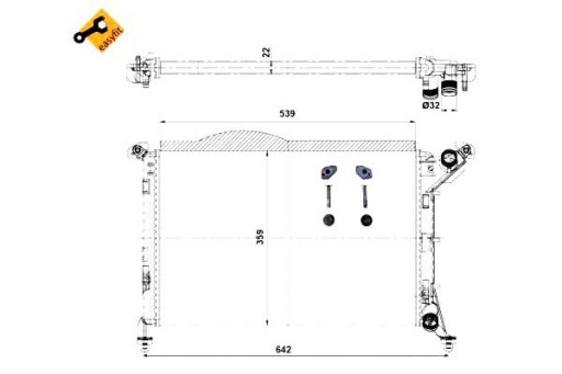 53969 (NRF) 7535902 104101A 104101 370038N - РАДИАТОР NRF MINI COOPER ONE 01- -AC NRF