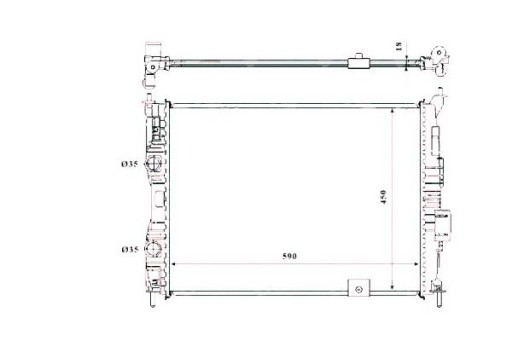 53846/NRF - Nrf радіатор nissan qashqai +2 1.6 07-