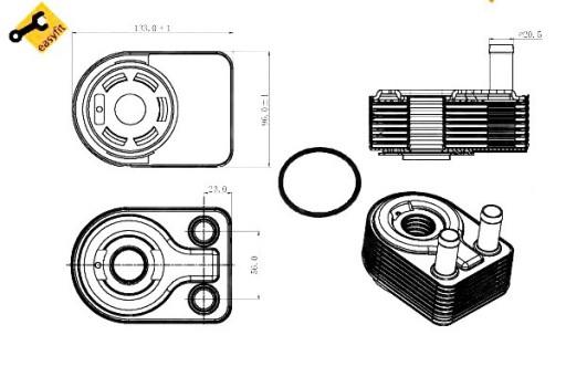 31312/ZAW - NRF МАСЛООХОЛОДЖУВАЧ FORD B-MAX 1.0 12-