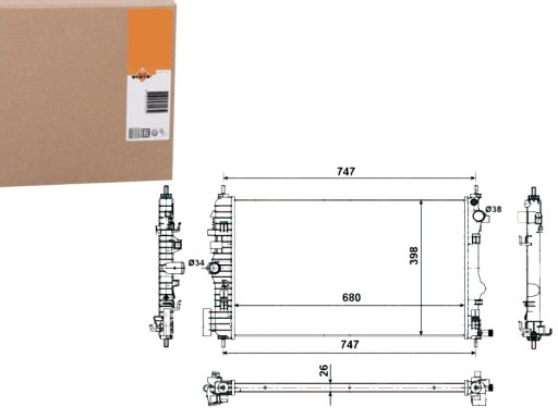 NRF53774/RS6 - Радиатор nrf opel insignia 2.0 2.8 08- nrf