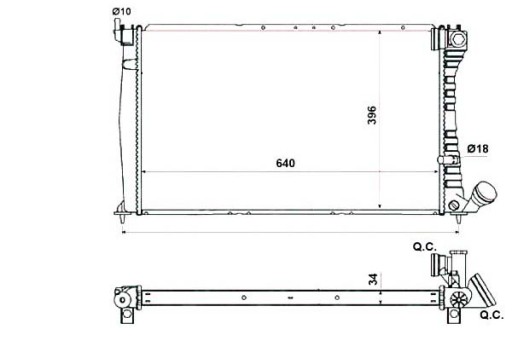 509601/NRF - Радіатор nrf peugeot 406 96-